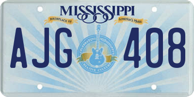 MS license plate AJG408
