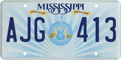 MS license plate AJG413