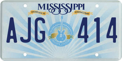 MS license plate AJG414