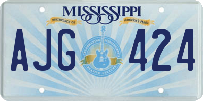 MS license plate AJG424