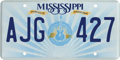 MS license plate AJG427