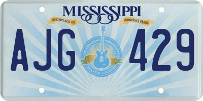 MS license plate AJG429