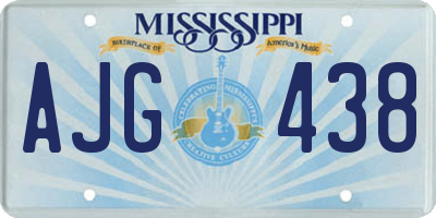 MS license plate AJG438