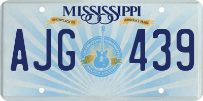 MS license plate AJG439