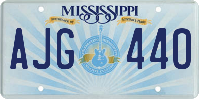 MS license plate AJG440
