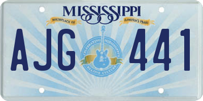 MS license plate AJG441