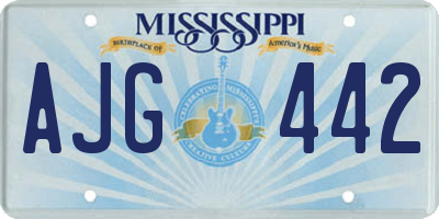 MS license plate AJG442