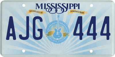 MS license plate AJG444