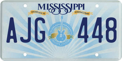 MS license plate AJG448