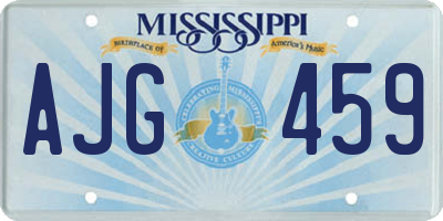MS license plate AJG459