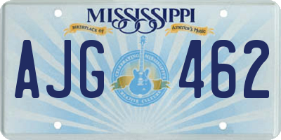 MS license plate AJG462