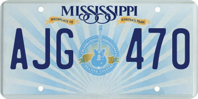 MS license plate AJG470