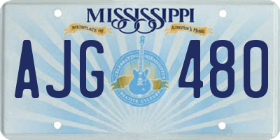 MS license plate AJG480