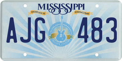 MS license plate AJG483