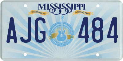 MS license plate AJG484