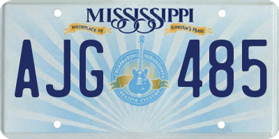 MS license plate AJG485