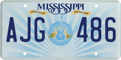 MS license plate AJG486