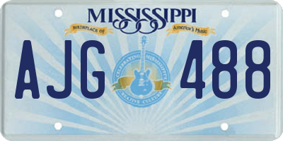 MS license plate AJG488