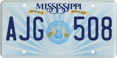 MS license plate AJG508