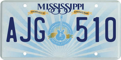 MS license plate AJG510