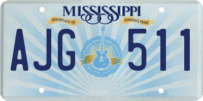 MS license plate AJG511