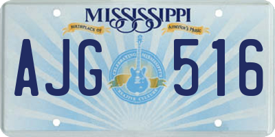 MS license plate AJG516