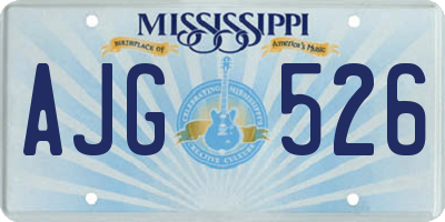 MS license plate AJG526