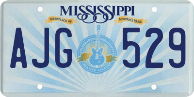 MS license plate AJG529