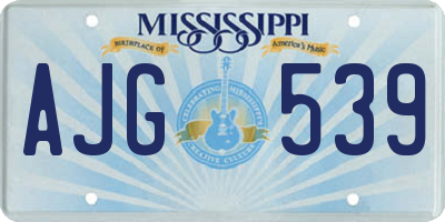 MS license plate AJG539