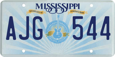 MS license plate AJG544
