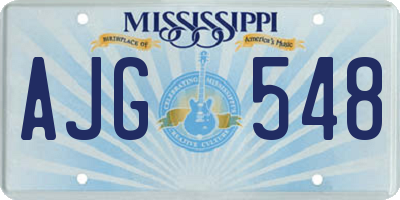 MS license plate AJG548
