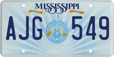 MS license plate AJG549