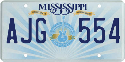 MS license plate AJG554