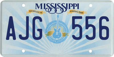 MS license plate AJG556