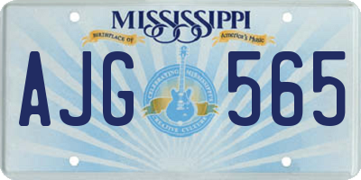 MS license plate AJG565