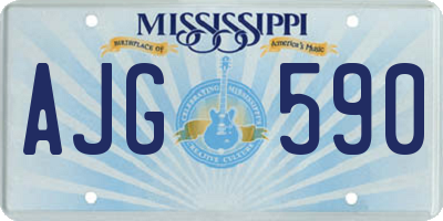 MS license plate AJG590