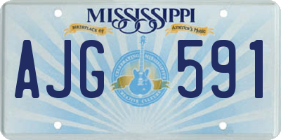 MS license plate AJG591