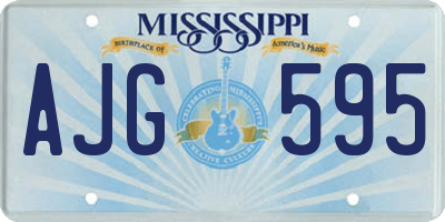 MS license plate AJG595