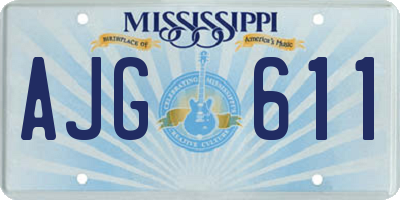 MS license plate AJG611