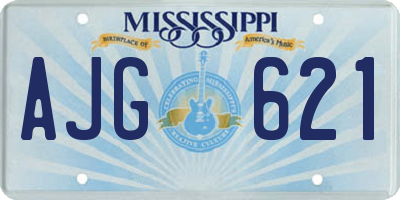 MS license plate AJG621