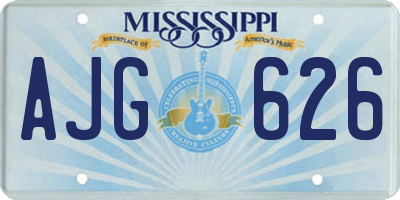 MS license plate AJG626
