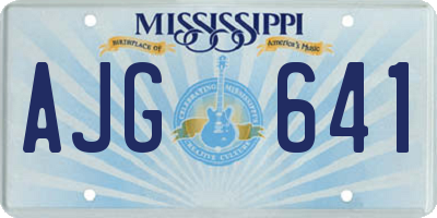 MS license plate AJG641
