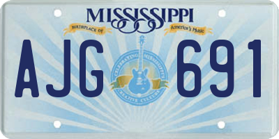 MS license plate AJG691