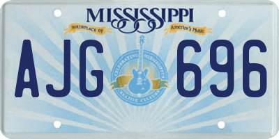 MS license plate AJG696