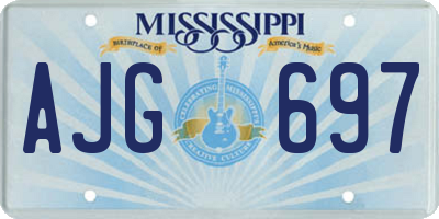 MS license plate AJG697