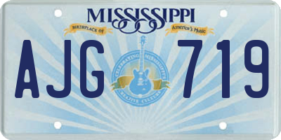 MS license plate AJG719