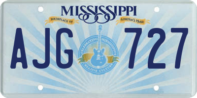 MS license plate AJG727