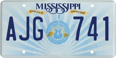 MS license plate AJG741
