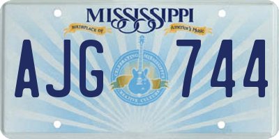 MS license plate AJG744