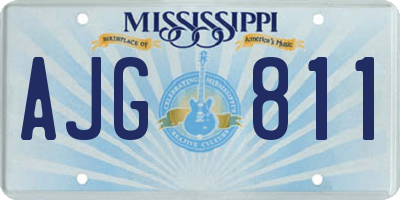 MS license plate AJG811